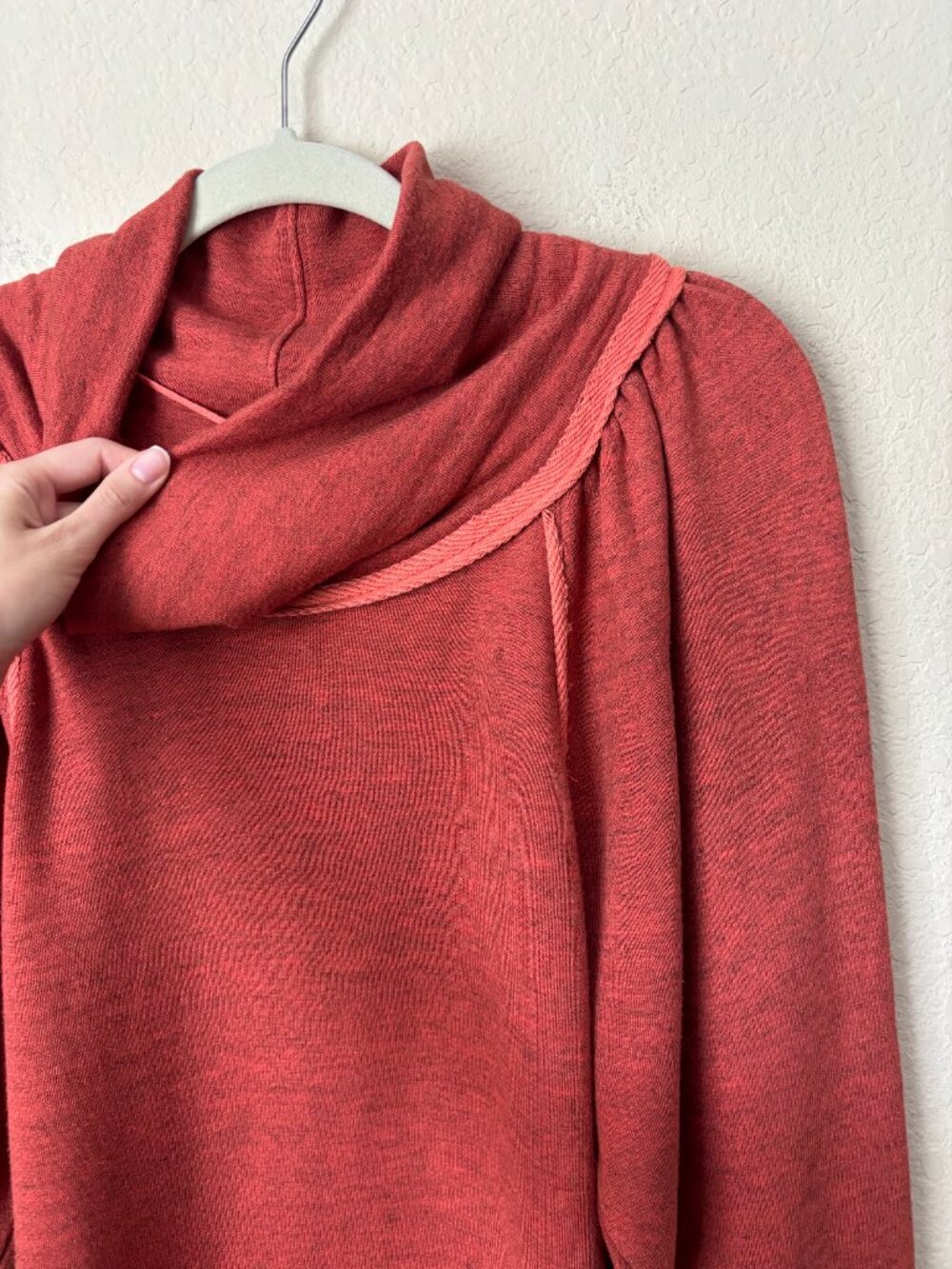 Free People XL Cowl Neck Puff Long Sleeve Lua Pullover - Picture 6 of 11